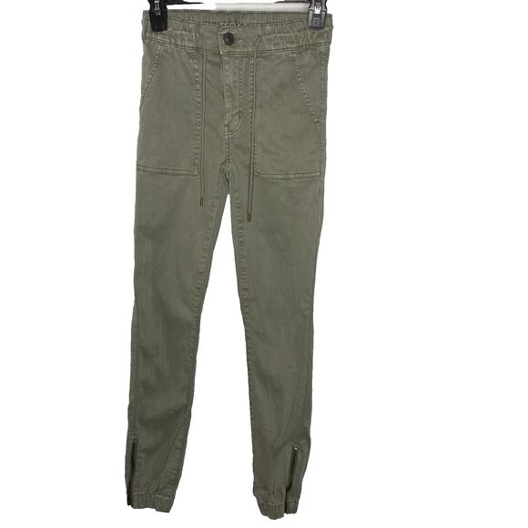 AMERICAN EAGLE Jeans Jogger Super Stretch Jegging Ankle Zip Jr Womens 0 Green - Picture 1 of 9